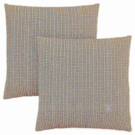 Monarch Specialties Pillows, Set Of 2, 18 X 18 Square, Insert Included, Accent, Sofa, Couch, Bedroom, Polyester, Brown I 9229